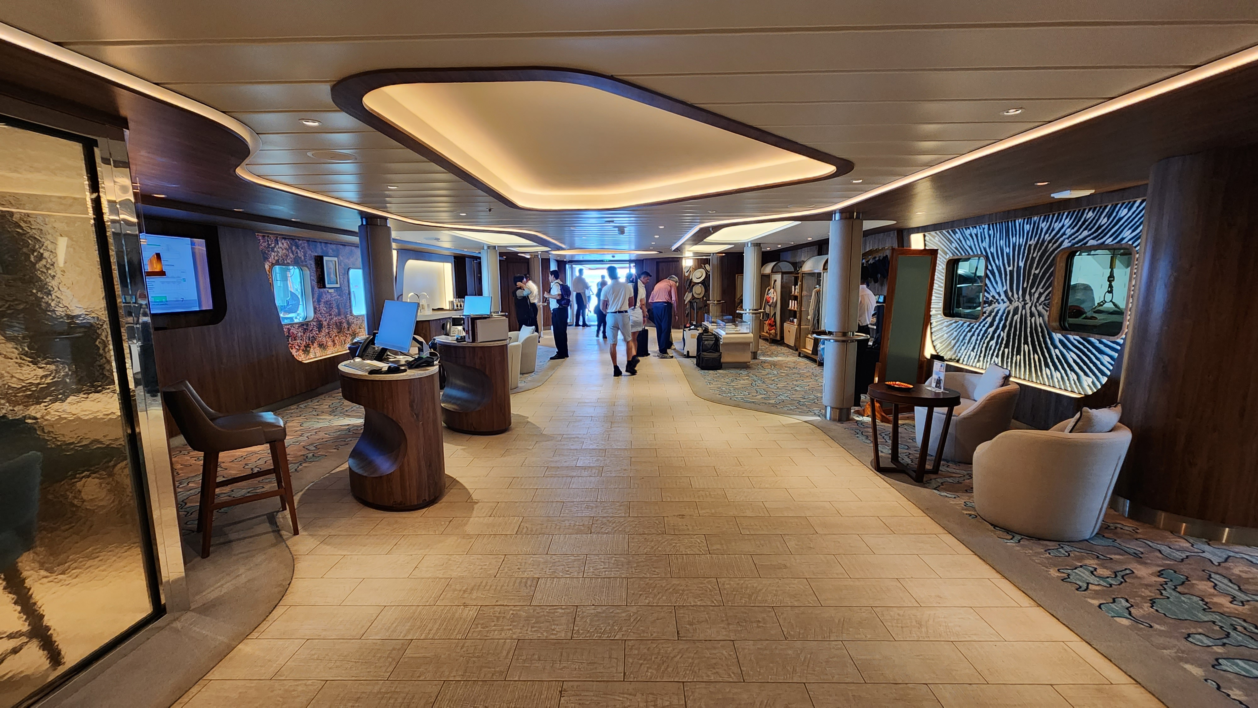 Interior public space aboard Celebrity Flora
