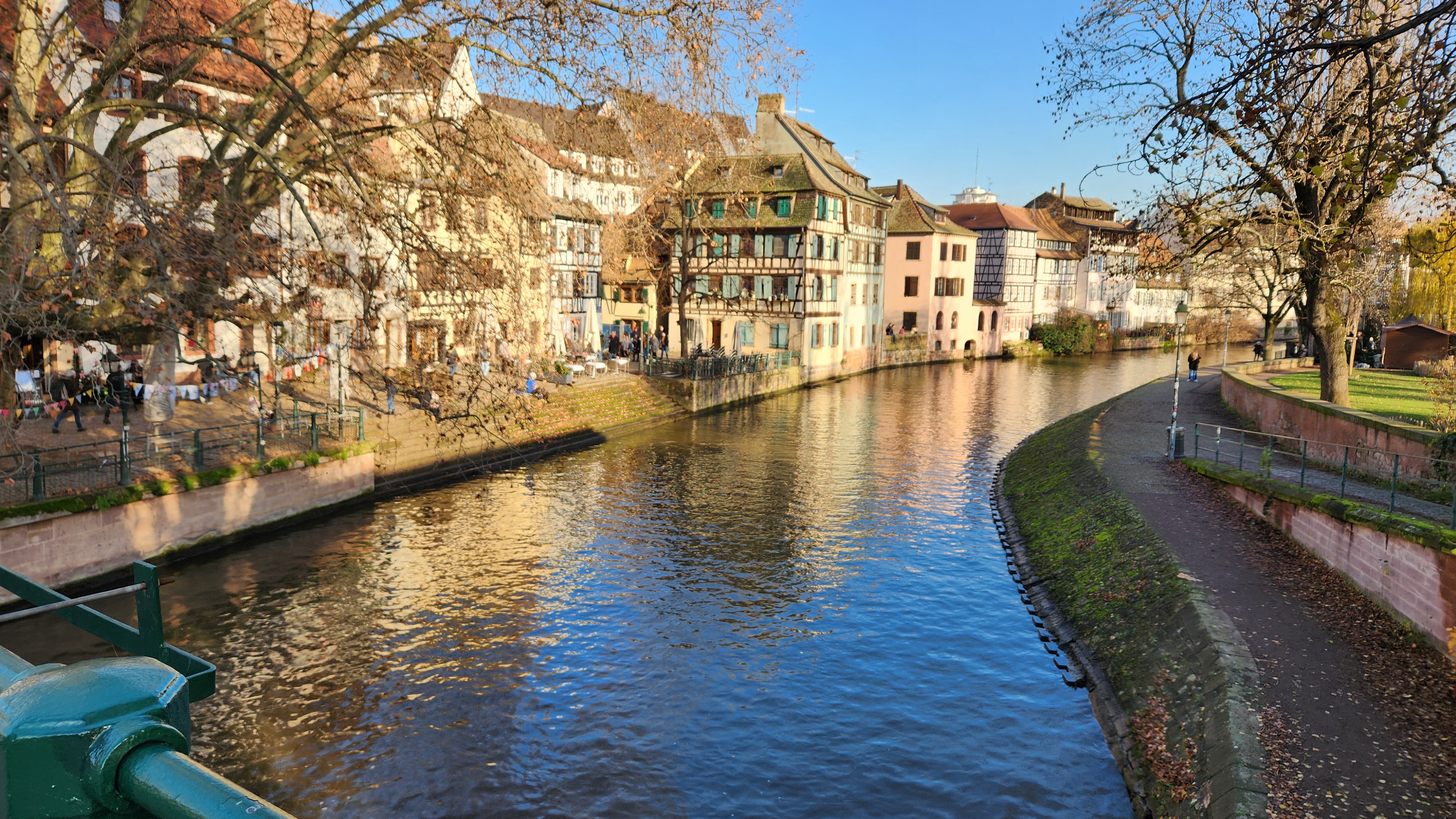 Canal and half-timbered houses in Strasbourg, France