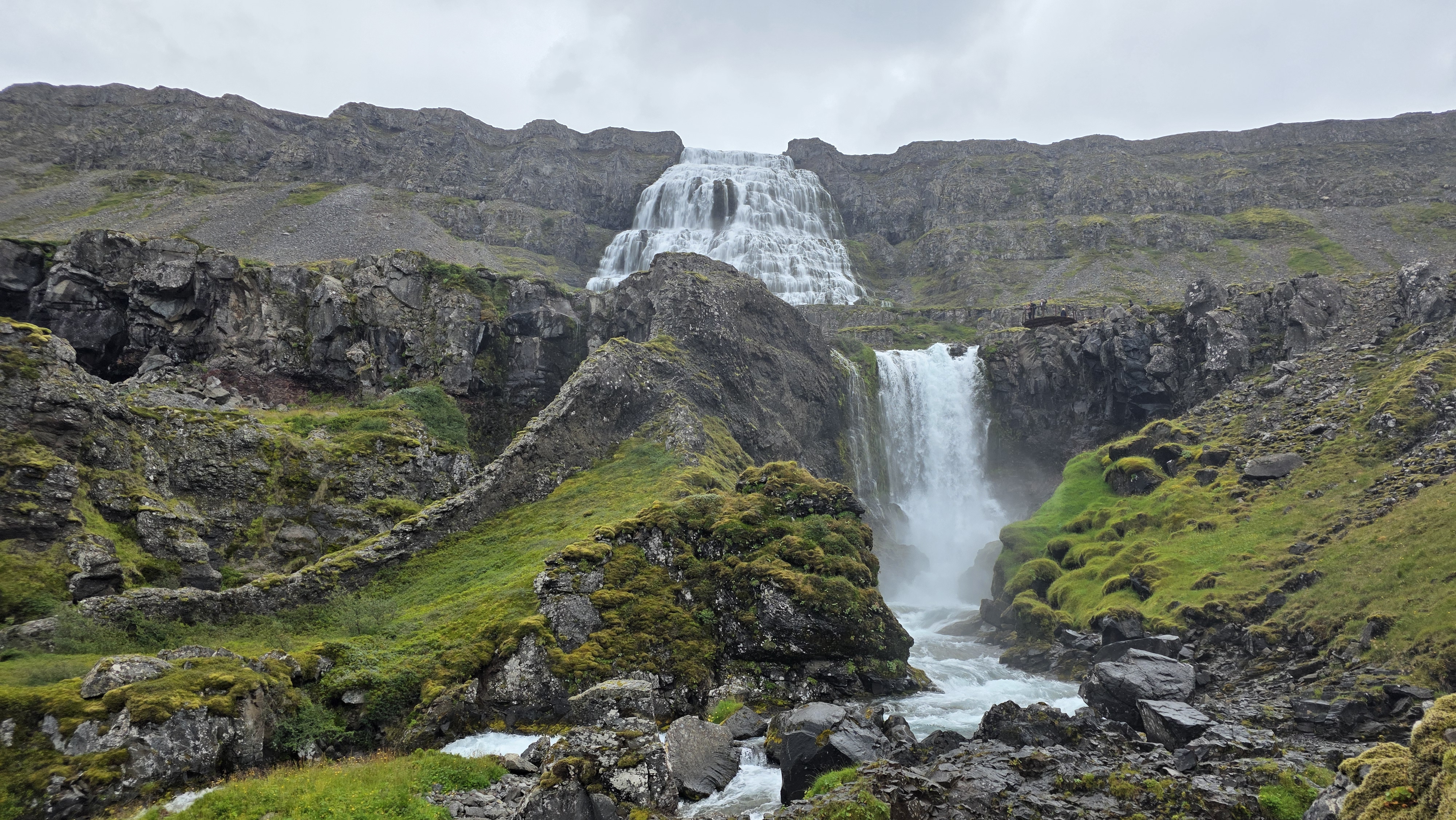 Powerful waterfall in Iceland