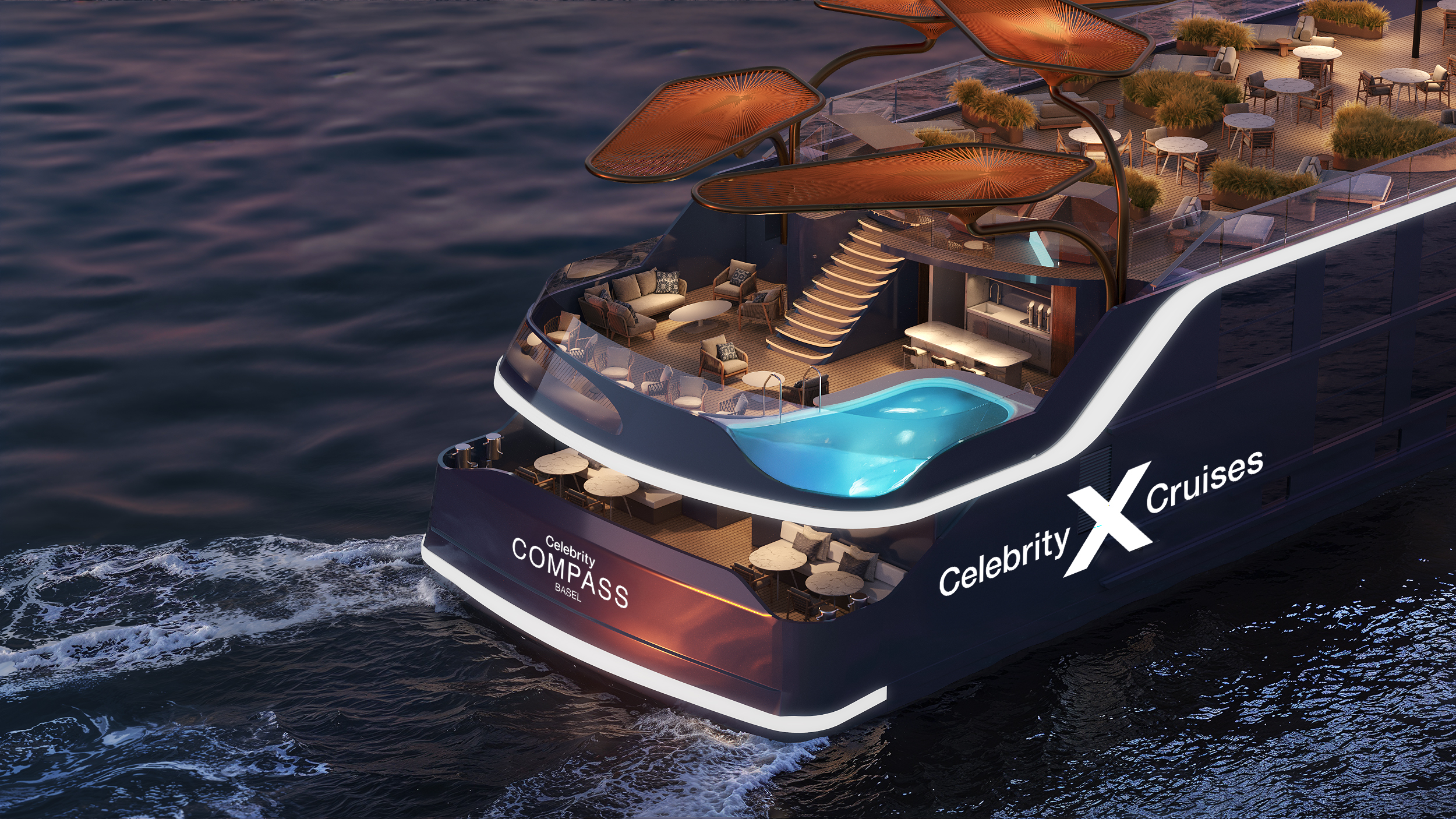 Celebrity River Cruises aft pool rendering
