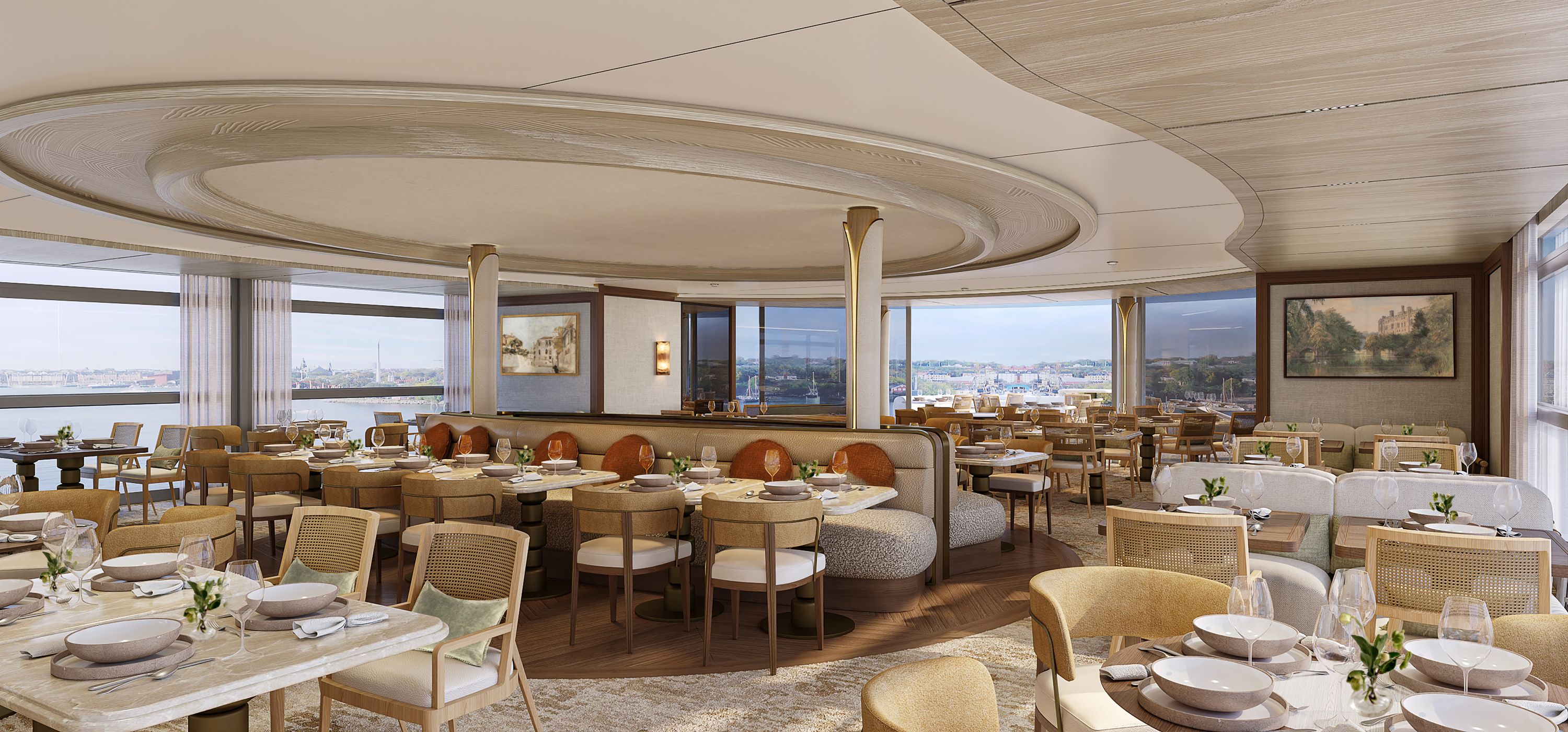 Celebrity River Cruises restaurant rendering